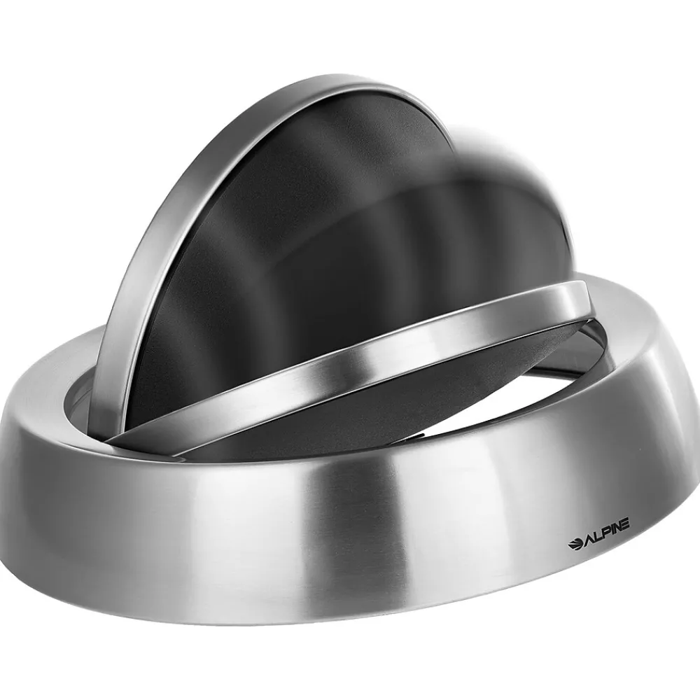 Alpine Dual-Stream Trash/Recycling Station, 34-Gallon, Stainless Steel (ALP470-65L-1-R-T)<Alpine Industries Sale