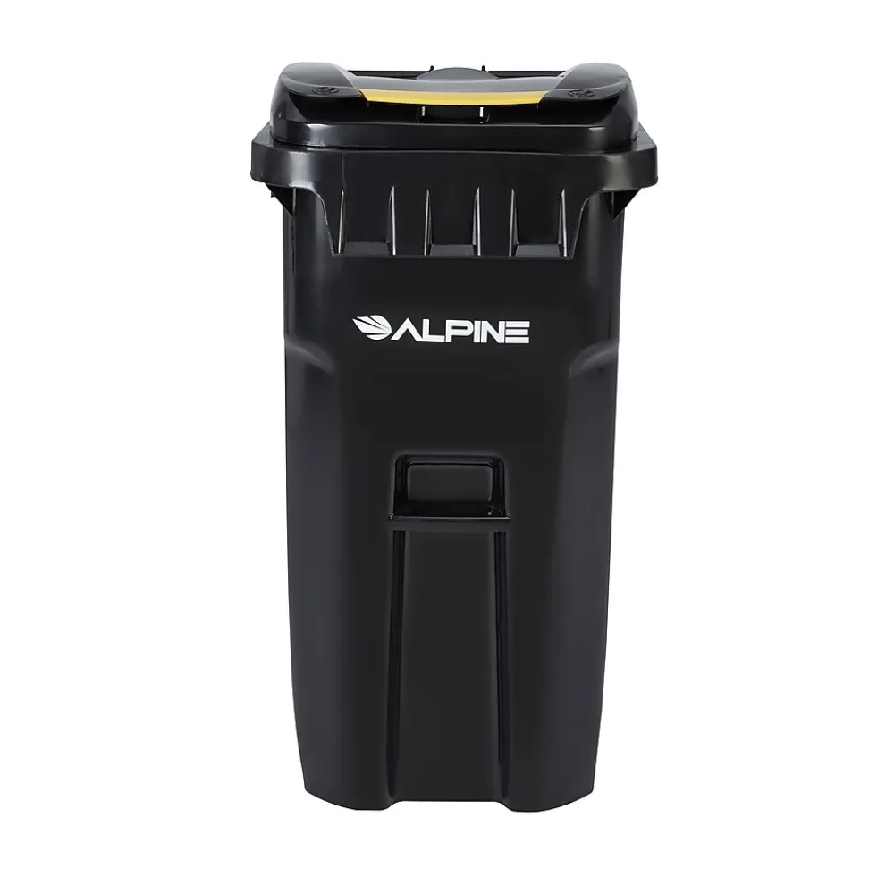 500 Series Plastic Outdoor Trash Can, 64 Gallon, Black (ALP500-64-BLK)<Alpine Industries Discount