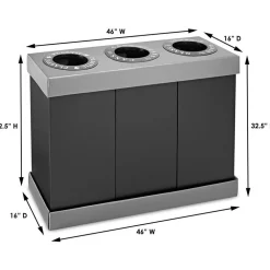 Cardboard Trash & Recycling Bin Combo, 84 Gallon, Black (471-03-BLK)<Alpine Industries Sale