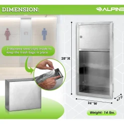 Centerpull Paper Towel Dispenser, Stainless Steel (495)<Alpine Industries Clearance