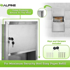 Centerpull Paper Towel Dispenser, Stainless Steel (495)<Alpine Industries Clearance