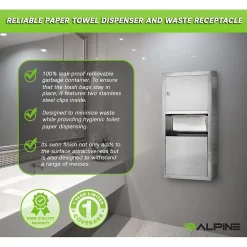 Centerpull Paper Towel Dispenser, Stainless Steel (494)<Alpine Industries Outlet