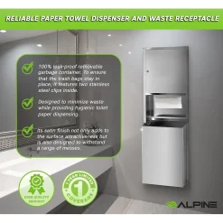 Centerpull Paper Towel Dispenser, Stainless Steel (492)<Alpine Industries Hot