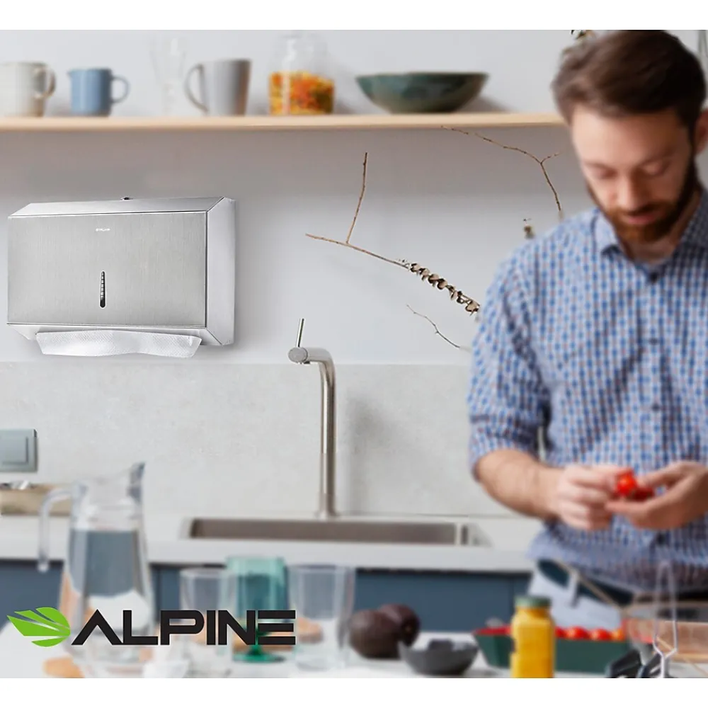 Centerpull Paper Towel Dispenser, Stainless Steel, 2/Pack (481S-2PK)<Alpine Industries Best