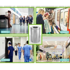 Commercial Indoor Trash Can, 50 Gallon, Stainless Steel (475-50)<Alpine Industries Clearance