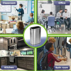 Commercial Indoor Dual-Stream Recycling Station, 10.5 Gallon, Stainless Steel (ALP470-40L-R-T)<Alpine Industries Best