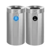 Dual-Stream Recycling Station, 54-Gallon, Stainless Steel (ALP475-27-R-T)<Alpine Industries Discount