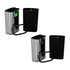 Dual-Stream Recycling Station, 10.5 Gallon, Stainless Steel (ALP470-40L-CO-T)<Alpine Industries