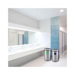 Dual-Stream Recycling Station, 34-Gallon, Stainless Steel (ALP470-65L-CO-T)<Alpine Industries New