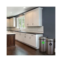 Dual-Stream Recycling Station, 34-Gallon, Stainless Steel (ALP470-65L-CO-T)<Alpine Industries New