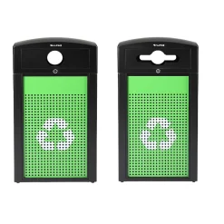 GS Series Steel Recycling Bin, 80 Gallon, Green (ALP471-40-GSCM-MK)<Alpine Industries Outlet