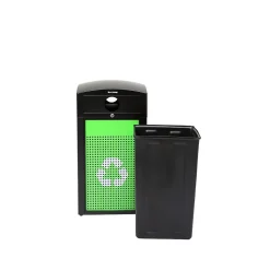 GS Series Steel Recycling Bin, 80 Gallon, Green (ALP471-40-GSCM-MK)<Alpine Industries Outlet