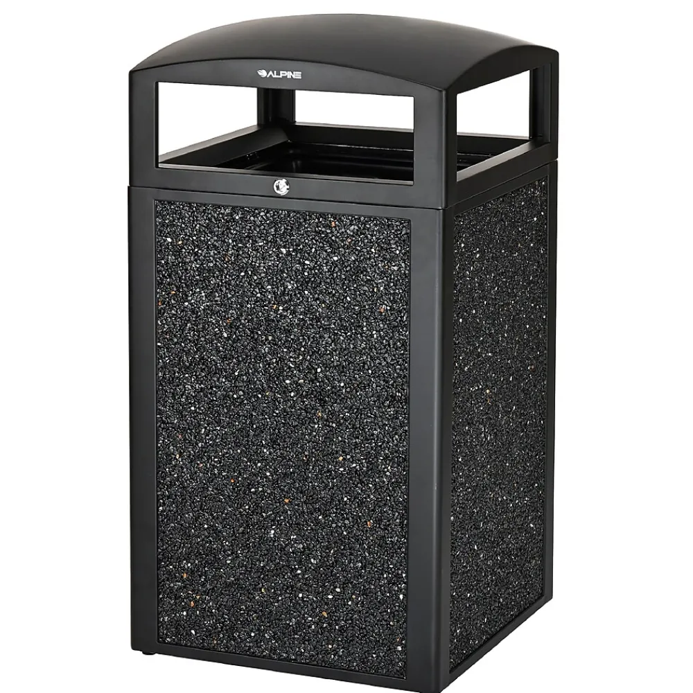 GS Series Steel Trash Can & Recycling Bin Combo, 80 Gallon, Gray/Green (ALP471-40-GYGC-MK)<Alpine Industries Outlet