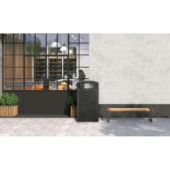 GS Series Steel Trash Can & Recycling Bin Combo, 80 Gallon, Gray/Green (ALP471-40-GYGC-MK)<Alpine Industries Outlet