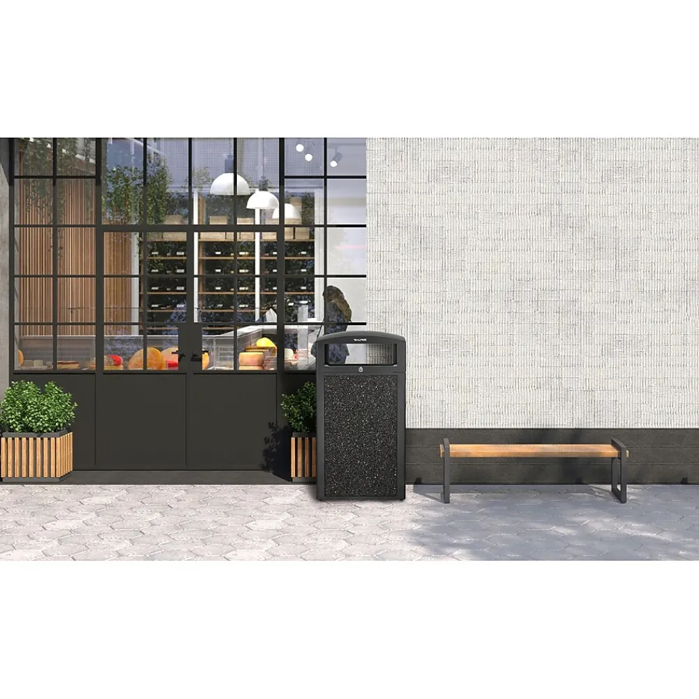 GS Series Steel Trash Can & Recycling Bin Combo, 80 Gallon, Gray/Green (ALP471-40-GYGC-MK)<Alpine Industries Outlet