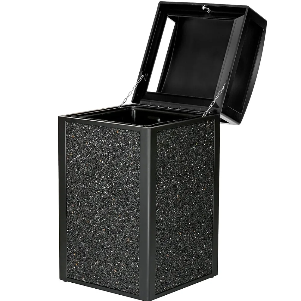 GS Series Steel Trash Can & Recycling Bin Combo, 80 Gallon, Gray/Green (ALP471-40-GYGC-MK)<Alpine Industries Outlet