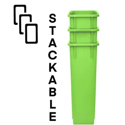 Lime Green Commercial Indoor Recycling Bin with Paper Slot Lid, 3-Pack (4778-4-LGRN-3)<Alpine Industries Hot