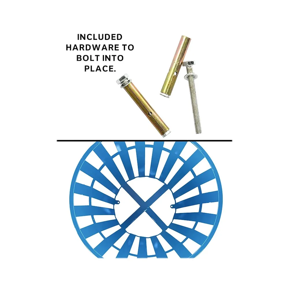 Metal Commercial Outdoor Recycling Receptacle, 38-Gallon, Black/Blue (479-38-BLU)<Alpine Industries Sale