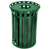 Metal Outdoor Commercial Trash Can, 38-Gallon, Green (479-38-GRN)<Alpine Industries Hot