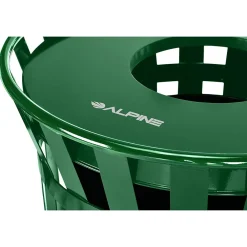 Metal Outdoor Commercial Trash Can, 38-Gallon, Green (479-38-GRN)<Alpine Industries Hot