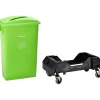 Plastic Indoor Recycling Bin with Slotted Lid, 23-Gallon, Lime Green (ALP477-LGRN4-PKD)<Alpine Industries Online
