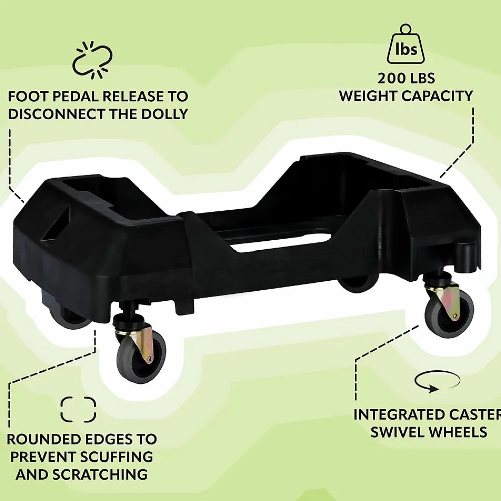 Plastic Indoor Slim Trash Can with Lid, 23 Gallon, Multicolored, 3/Pack (477-PKD1)<Alpine Industries