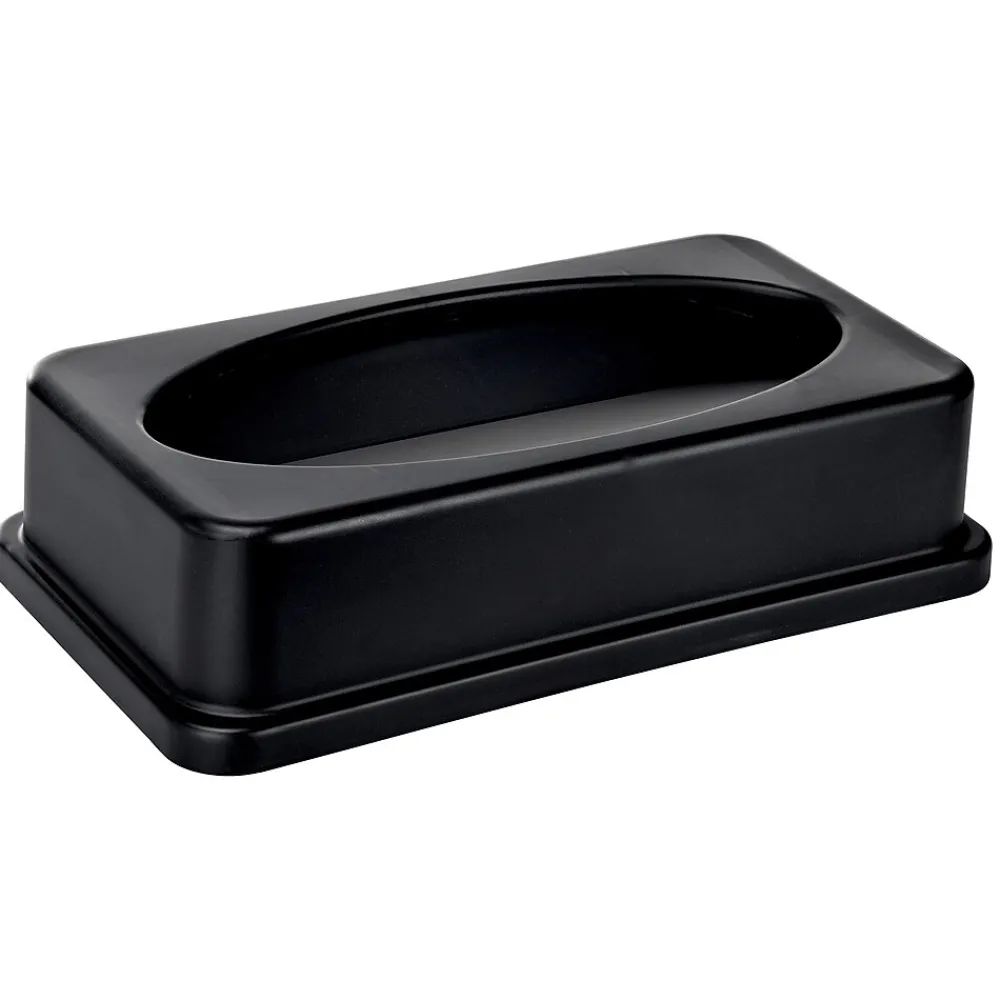 Plastic Trash Can with Lid, 23 gallon, Black, 2/Pack (477-BLK-PKG1-2)<Alpine Industries Best