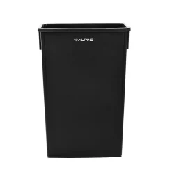 Plastic Trash Can with Lid, 23 gallon, Black, 2/Pack (477-BLK-PKG1-2)<Alpine Industries Best
