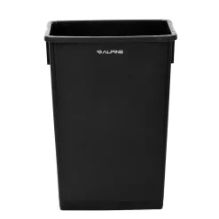 Plastic Trash Can with Lid, 23 gallon, Black, 2/Pack (477-BLK-PKG1-2)<Alpine Industries Best
