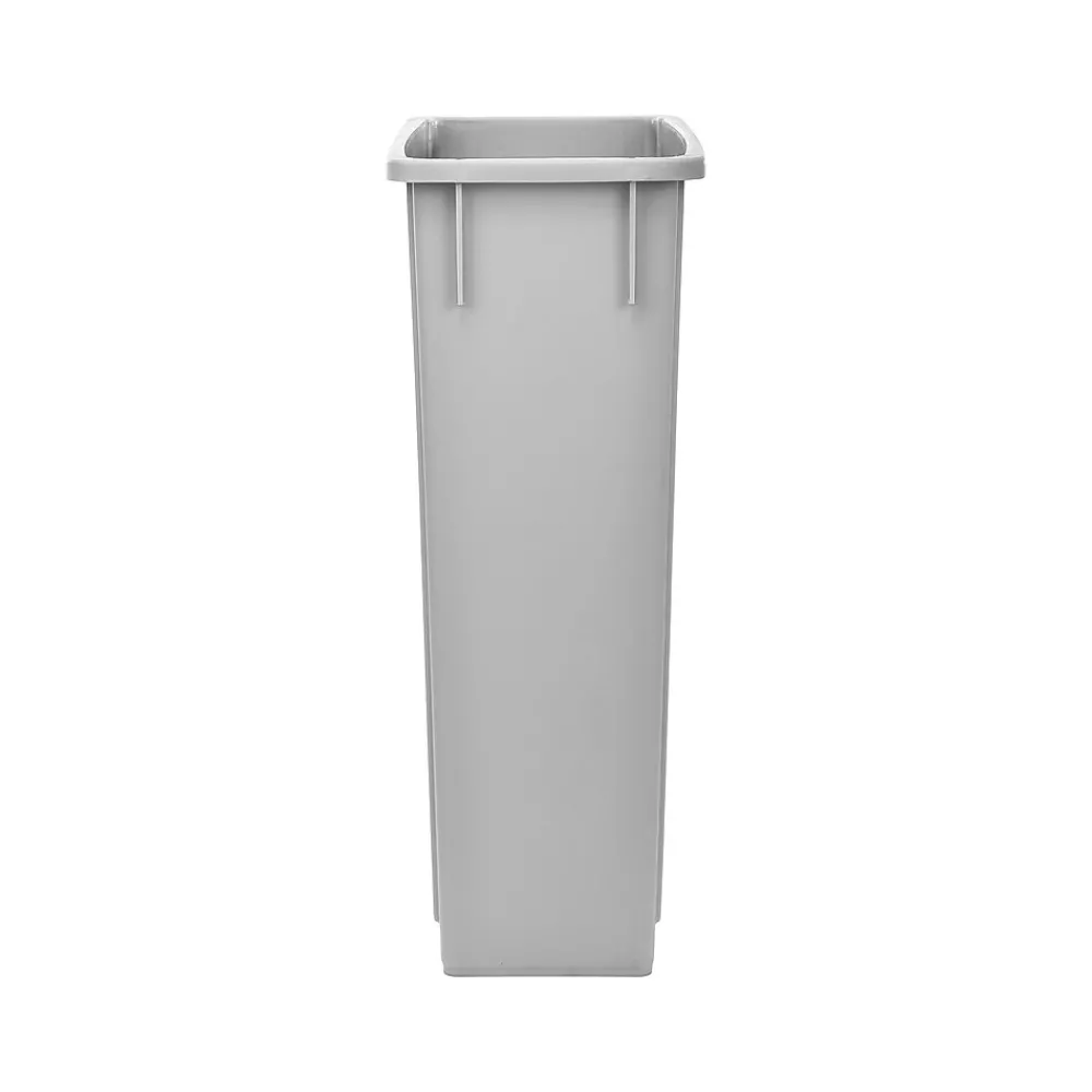 Polypropylene Commercial Indoor Trash Can with Dolly, 23-Gallon, Gray, 3/Pack (ALP477-GRY-3PKD)<Alpine Industries Clearance