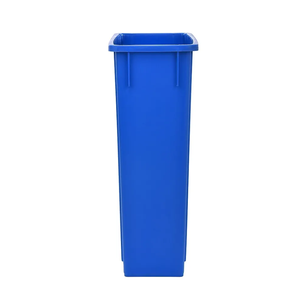 Polypropylene Commercail Indoor Trash Can with Slotted Lid, 23-Gallon, Blue, 2/Pack (ALP477-R-BLU-PKG3-2)<Alpine Industries Online