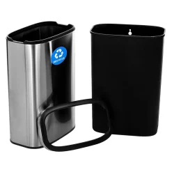 Recycling Station, 10.5 Gallon, Silver (ALP470-40L-R)<Alpine Industries New