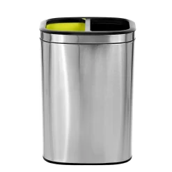 Stainless Steel Indoor Trash Can, 10.5 Gallon, Silver (470-R-40L)<Alpine Industries Discount