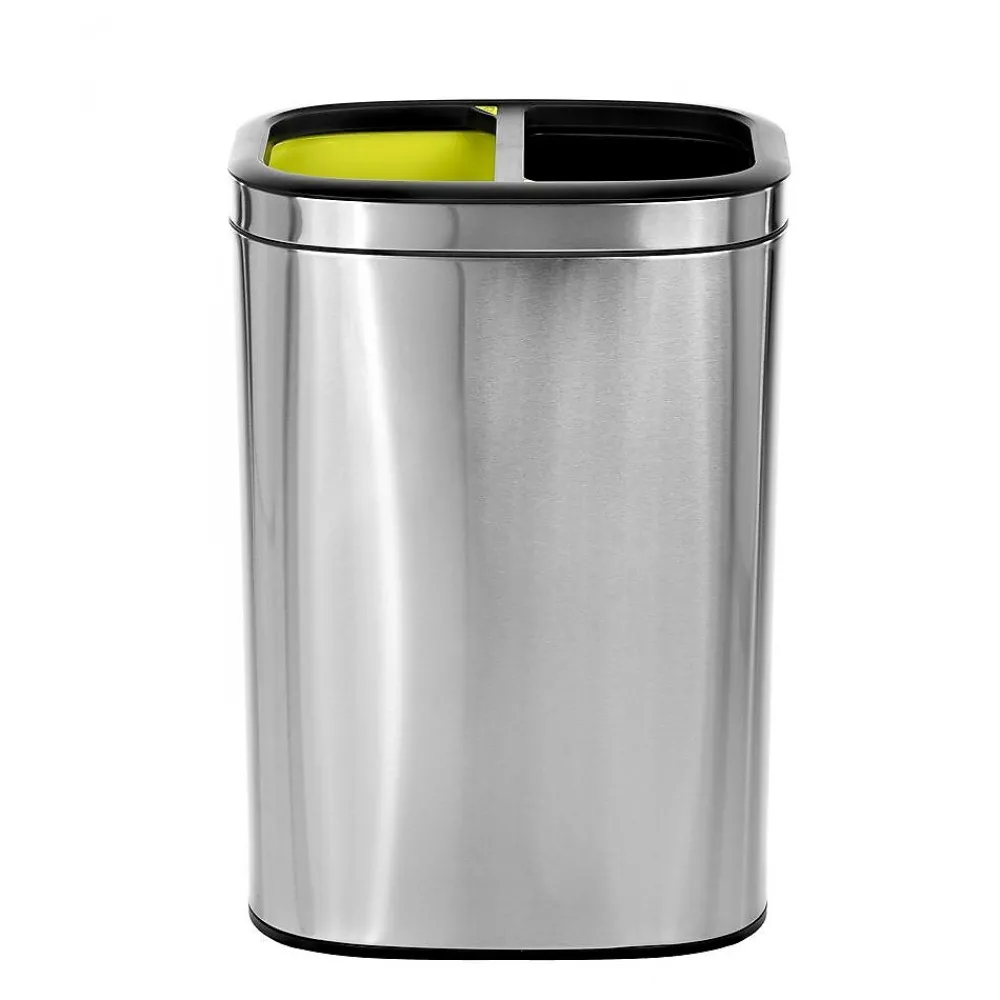 Stainless Steel Indoor Trash Can, 10.5 Gallon, Silver (470-R-40L)<Alpine Industries Discount