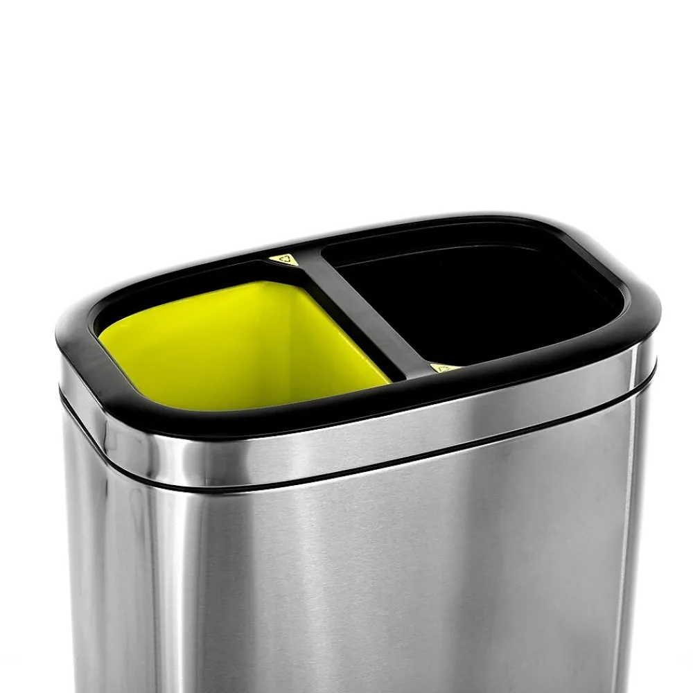 Stainless Steel Indoor Trash Can, 10.5 Gallon, Silver (470-R-40L)<Alpine Industries Discount