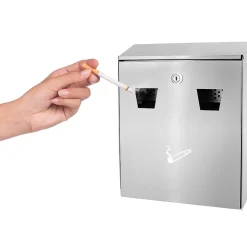 Stainless Steel Outdoor Cigarette Receptacle (490-01-SS)<Alpine Industries Outlet