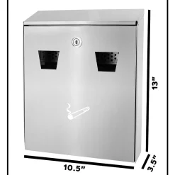 Stainless Steel Outdoor Cigarette Receptacle (490-01-SS)<Alpine Industries Outlet