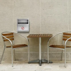 Stainless Steel Outdoor Cigarette Receptacle, 1 Gallon, Stainless Steel (490-02-SS)<Alpine Industries Hot