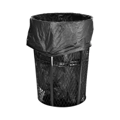 Stainless-Steel Outdoor Trash Can, 48-Gallon, Black, 2/Pack (ALP473-48-BLK-2PK)<Alpine Industries Outlet