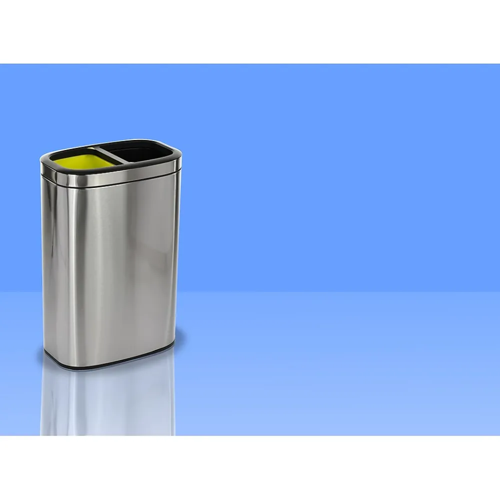 Stainless Steel Trash Can with Open Lid, 10.5-Gallon, 2/Pack (ALP470-R-40L-2PK)<Alpine Industries Discount