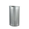 Stainless Steel Perforated Half Round Trash Can, 12 Gallon, (ALP438-12HR-SS)<Alpine Industries Online
