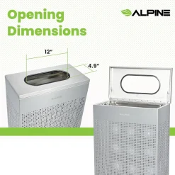 Stainless Steel Trash Can, 13 Gallon, Silver (ALP438-13-SS)<Alpine Industries Best