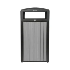 Steel Outdoor Trash Can with Dome Lid, 40 Gallon, (ALP471-40-WD-GRY)<Alpine Industries Discount
