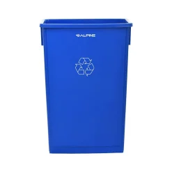Trash Can with Slotted Lid, 23-Gallon, Blue, 2/Pack (ALP477-R-BLU-PKG1-2)<Alpine Industries Best