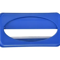 Trash Can with Slotted Lid, 23-Gallon, Blue, 2/Pack (ALP477-R-BLU-PKG1-2)<Alpine Industries Best