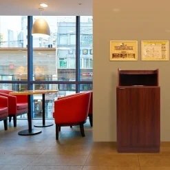 Trash Can, 32-Gallon, Mahogany (ALP476-DH-MA)<Alpine Industries Discount