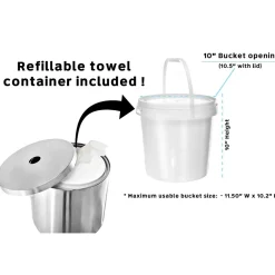 Universal Wall Mounted Wet Wipe Dispenser, Stainless Steel (4777-W)<Alpine Industries