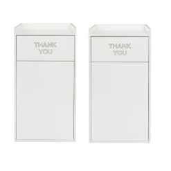 Wood Trash Can, 40 Gallon, White, 2/Pack, (476-WHI-2PK)<Alpine Industries New