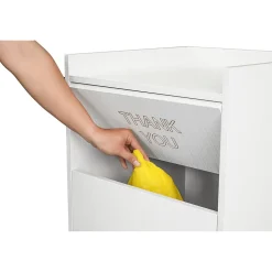 Wood Trash Can, 40 Gallon, White, 2/Pack, (476-WHI-2PK)<Alpine Industries New