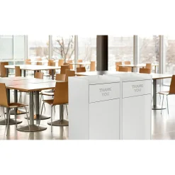 Wood Trash Can, 40 Gallon, White, 2/Pack, (476-WHI-2PK)<Alpine Industries New